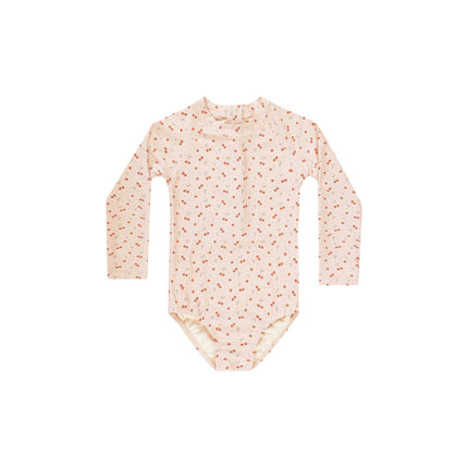 Delphine Rash Guard One-Piece - Cherries