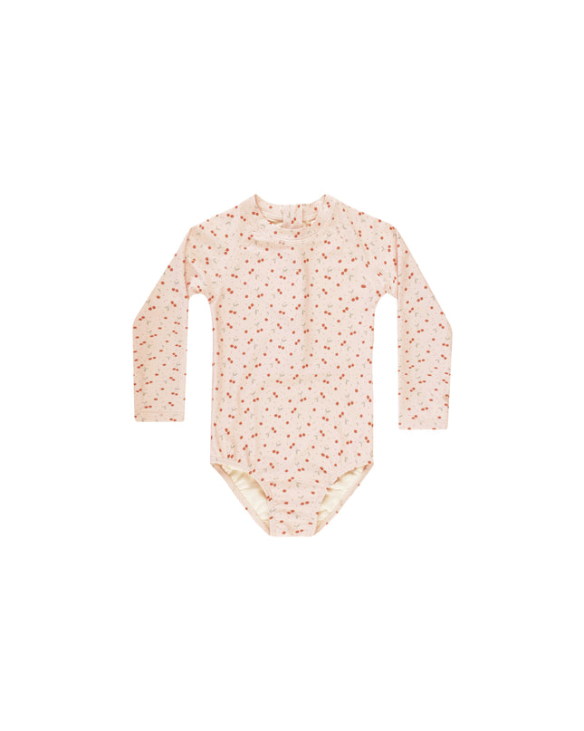 Delphine Rash Guard One-Piece - Cherries