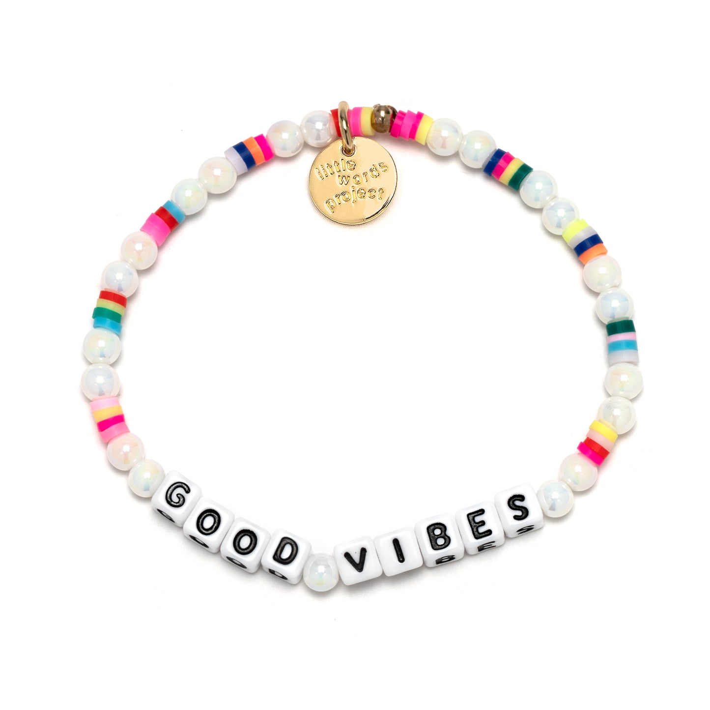 Little Words Project Stretch Bracelet -  Good Vibes