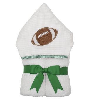 Football (Green) Hooded Towel
