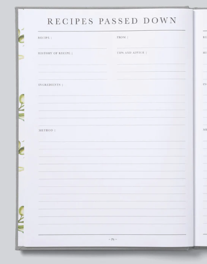 RECIPES PASSED DOWN. WINE