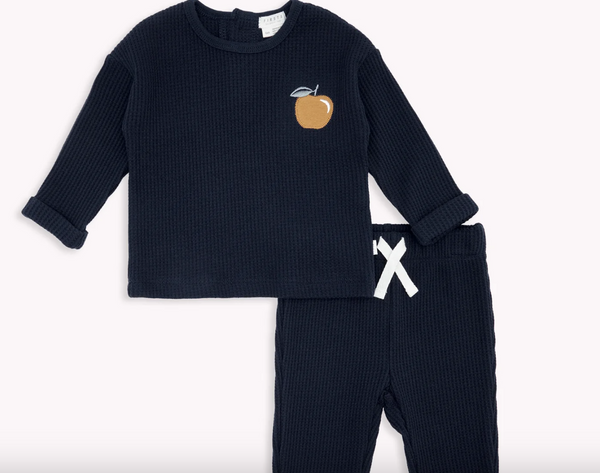 Navy Thermal Outfit Set-Apple