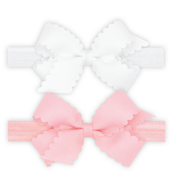 2 Pack Mini Scallop Bow