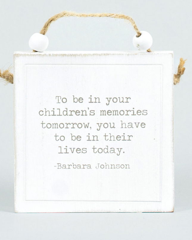 Reversible hanging sign LIFE/MEMORIES White/Black