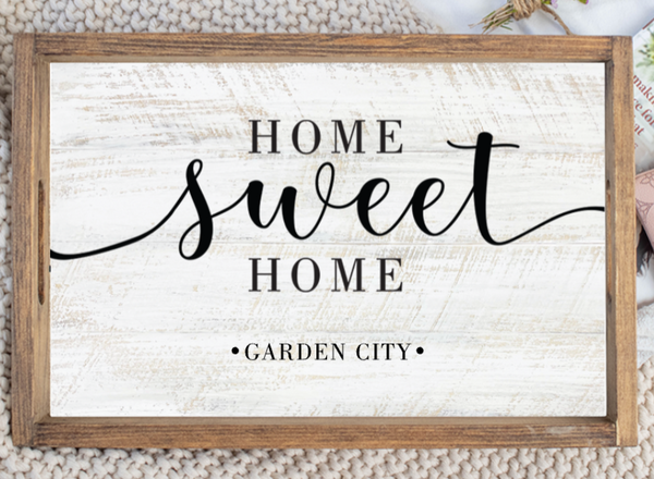 Home Sweet Home Personalized Wooden Tray