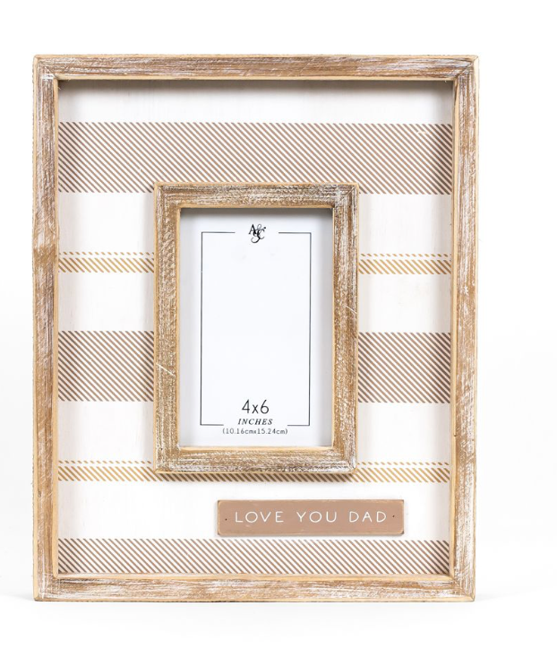 Wood Photo Frame (LOVE YOU DAD)  multicolor
