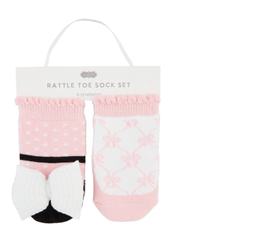 Stripe Rattle Toe Sock Set