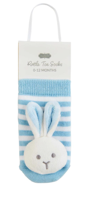 Bunny Rattle Toe Sock Set