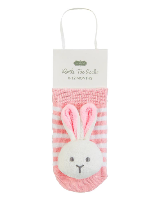 Bunny Rattle Toe Sock Set