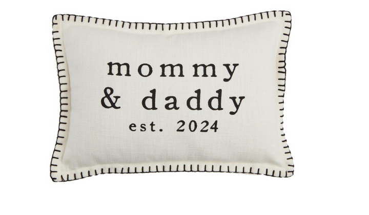 Mommy & Daddy Est. 2024 Pillow-Parents