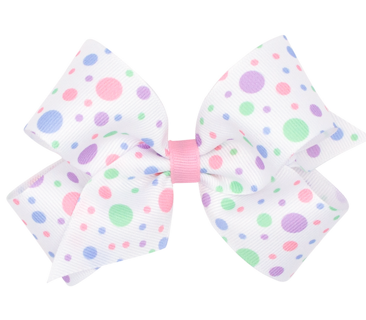 Spring Pastel Polka Dot Bow