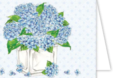 Blue Hydrangea Planter Enclosure Card