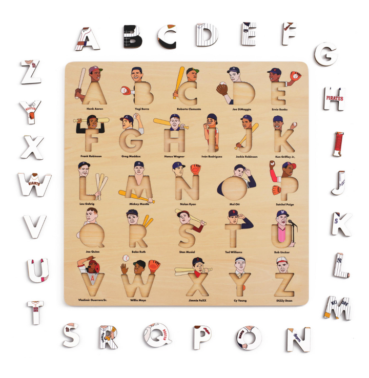 Baseball Legends Wooden Alphabet Puzzle