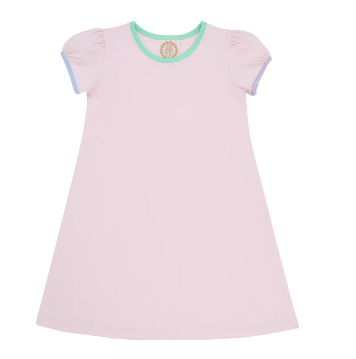 Penny's Play Dress- Pink with Green