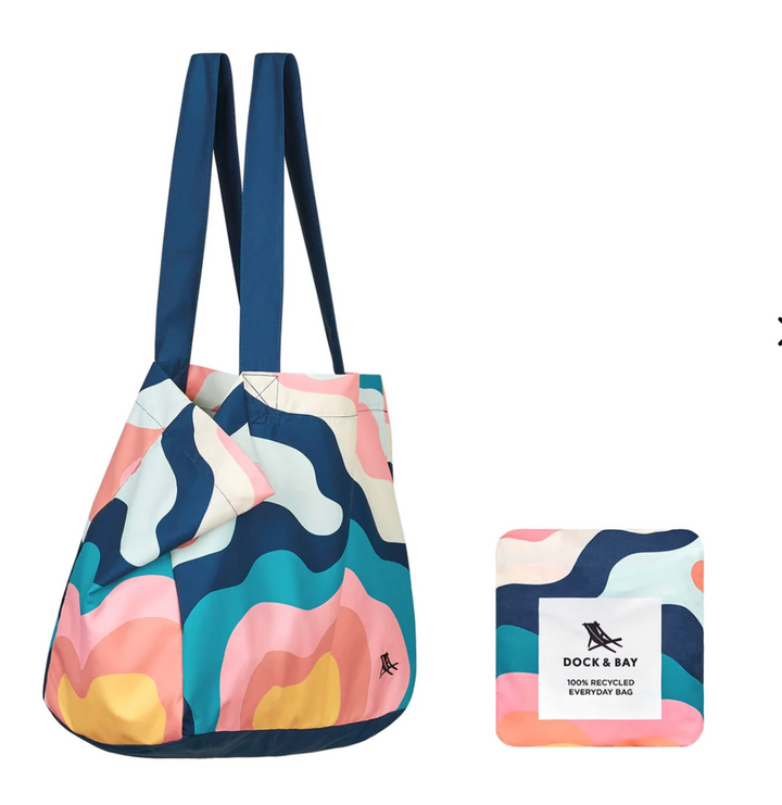 DOCK & BAY EVERYDAY TOTE BAG - COMPACT & FOLDABLE BEACH BAG, MADE FROM 100% RECYCLED