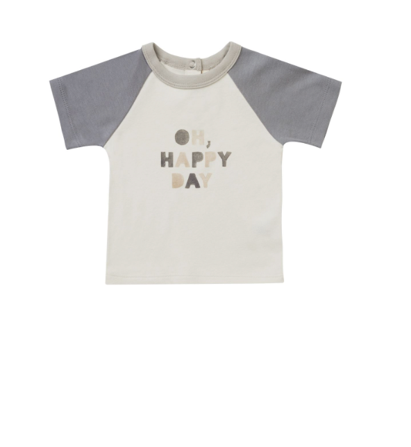 Color Block Raglan Tee-Oh, Happy and Drawstring Sweatpants Set