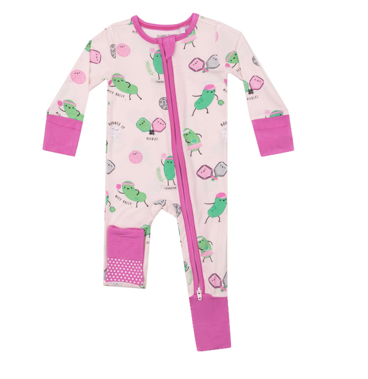 Pickleball Pink 2-Way  Zipper Romper