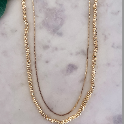 Two-Layer Gold Necklace