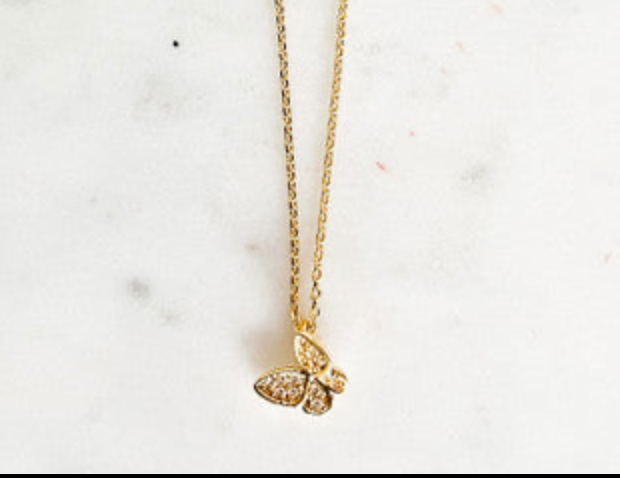 Butterfly Dainty Necklace-Gold