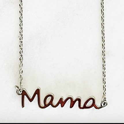 Gold Dipped MAMA Script Necklace-Gold or Silver