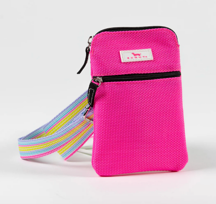 Poly Pocket Crossbody Bag-Neon Pink