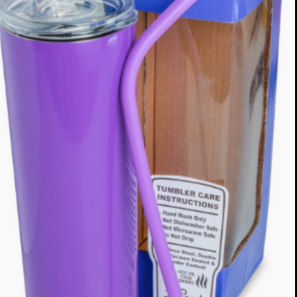 20 oz skinny tumbler — multiple color options available