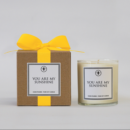 You Are My Sunshine scented candle — sweet gift for mom, friend, and birthday