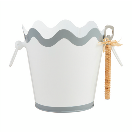 Wavy Scalloped Ice Bucket Set