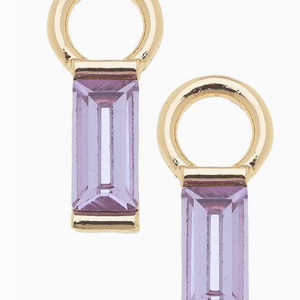 Baguette Huggie Charm in Lavender | Set of 2