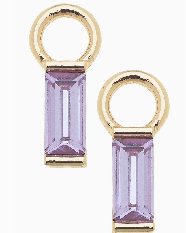 Baguette Huggie Charm in Lavender | Set of 2
