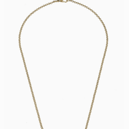 Lou Ann Linked Horsebit Necklace in Shiny Gold