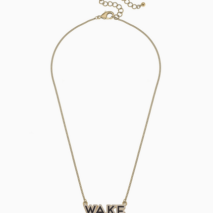 Wake Forest Demon Deacons Outline Enamel Necklace