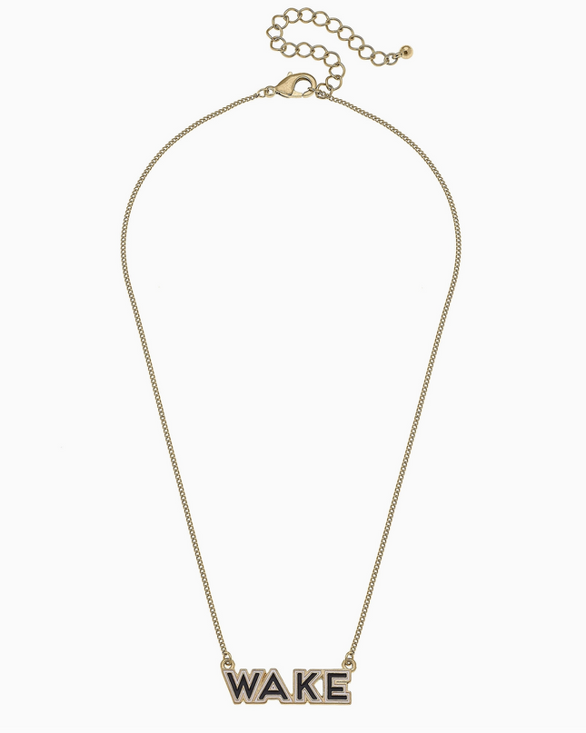 Wake Forest Demon Deacons Outline Enamel Necklace