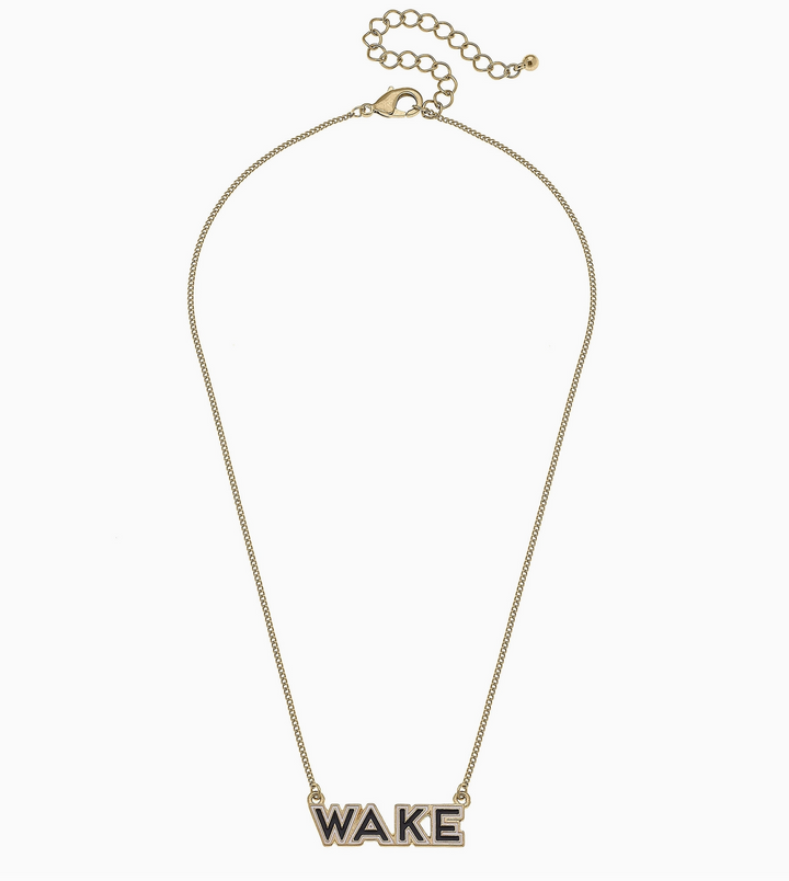 Wake Forest Demon Deacons Outline Enamel Necklace