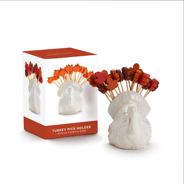 Turkey Pick Holder with 20 Picks in Gift Box