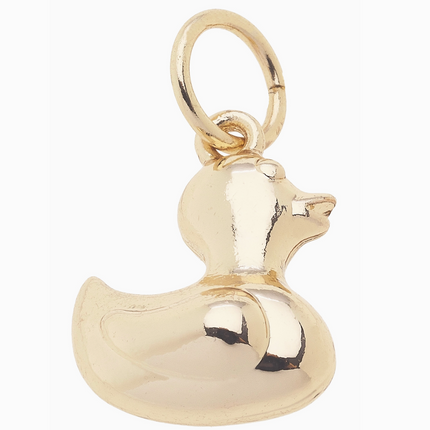 Rubber Ducky Charm in Shiny Gold