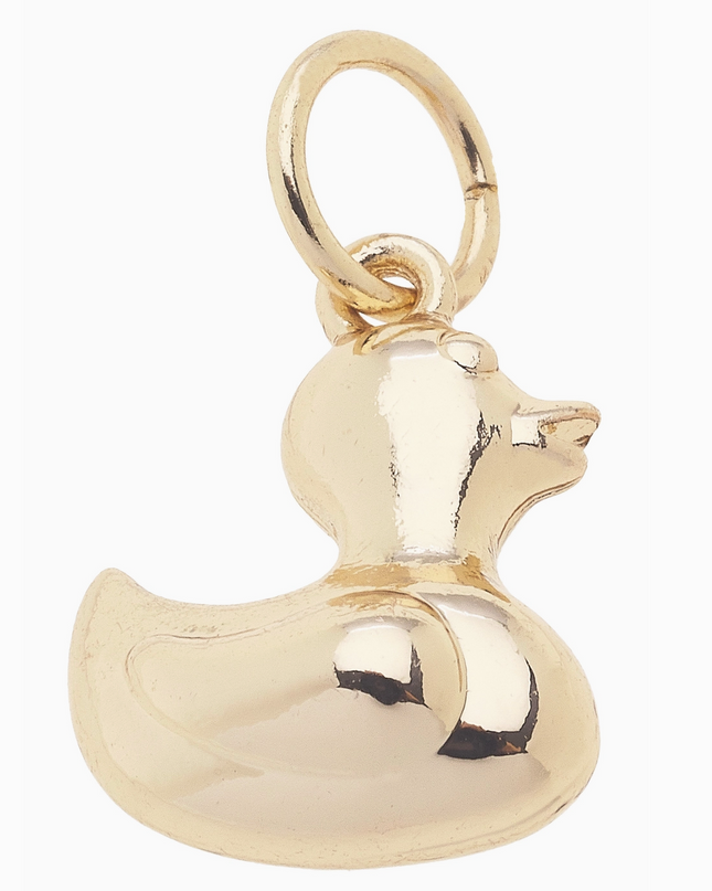 Rubber Ducky Charm in Shiny Gold