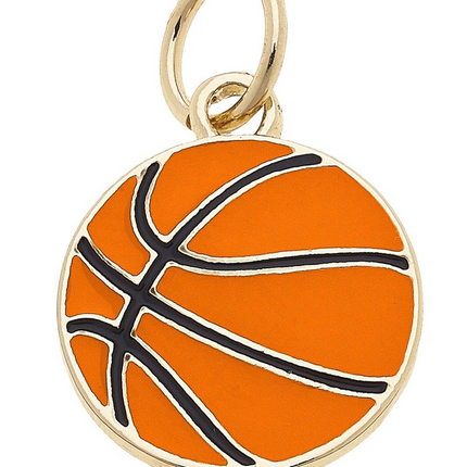 Basketball Enamel Charm