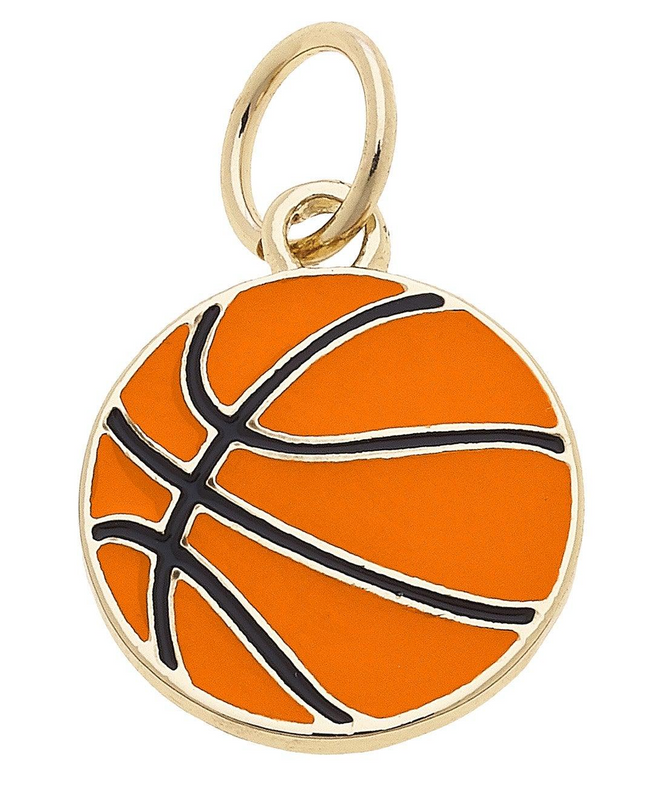 Basketball Enamel Charm