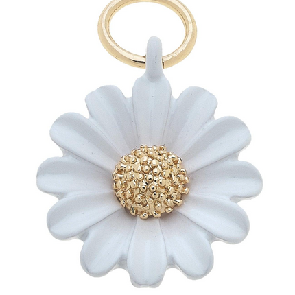 Daisy Flower Enamel Charm