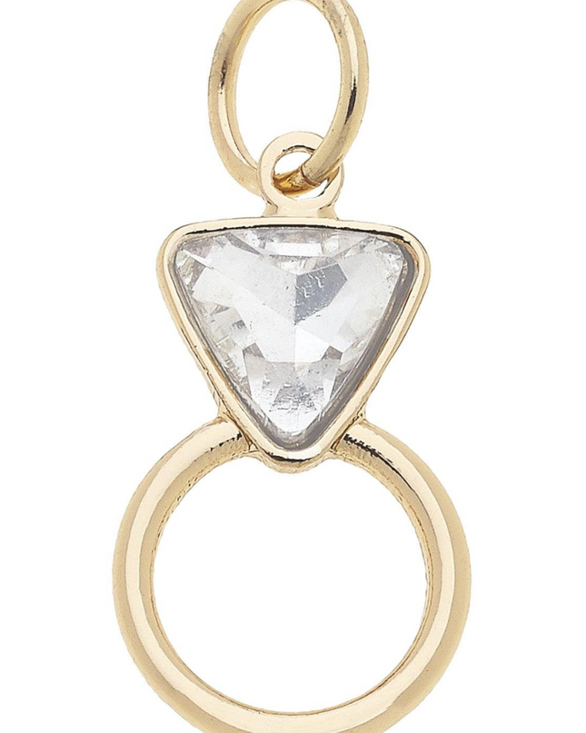 Rhinestone Ring Charm