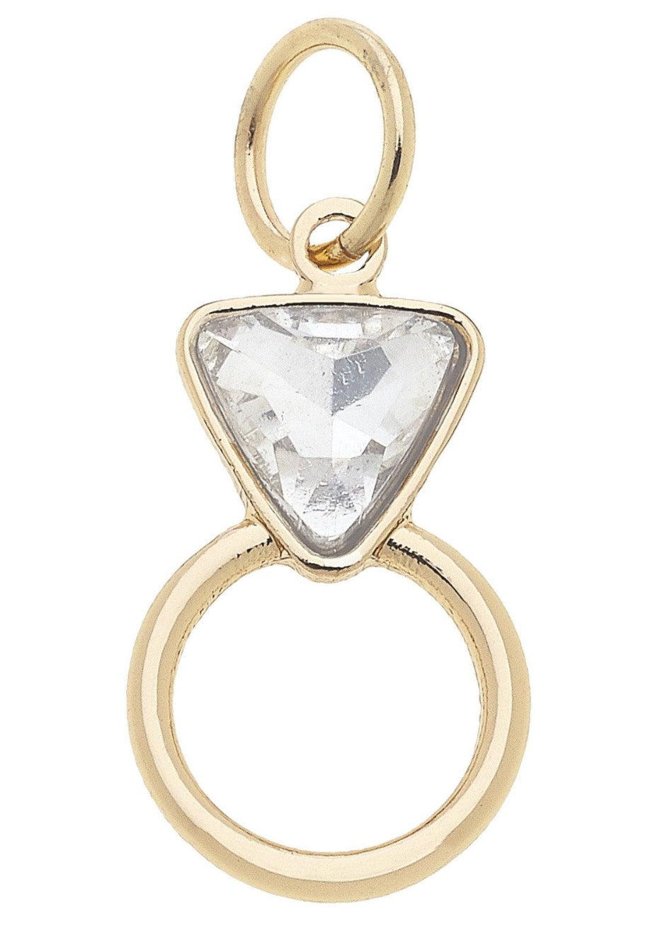 Rhinestone Ring Charm