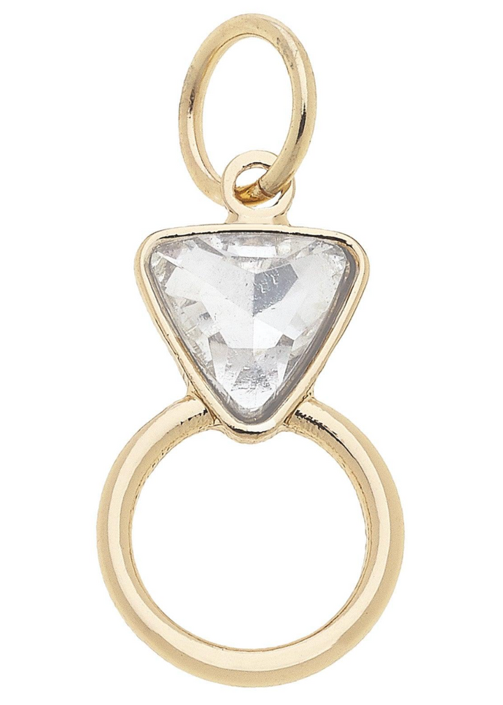 Rhinestone Ring Charm