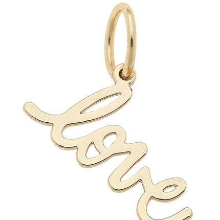 Love Cursive Script Charm