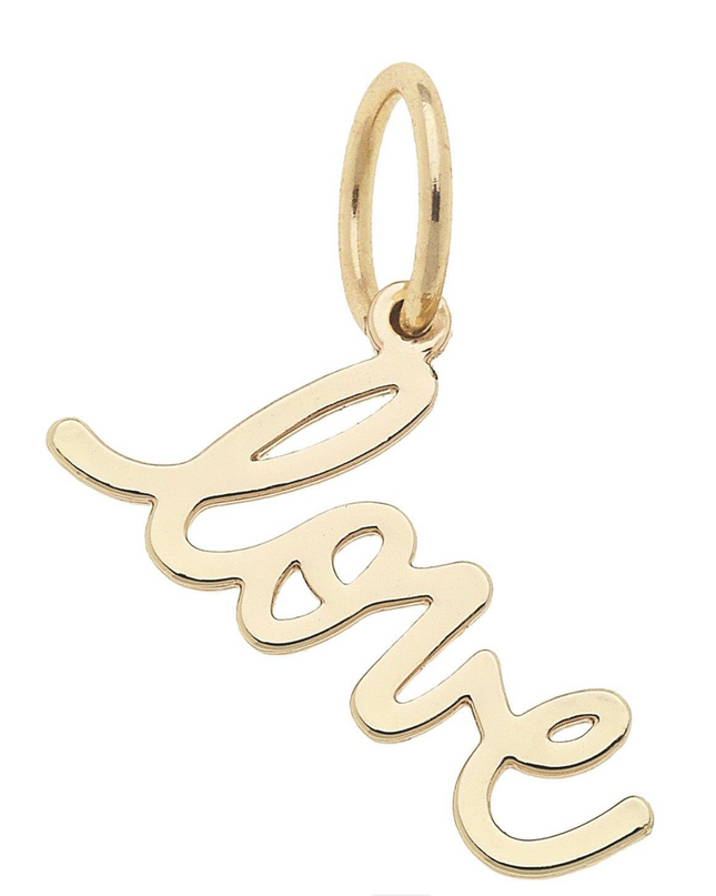 Love Cursive Script Charm
