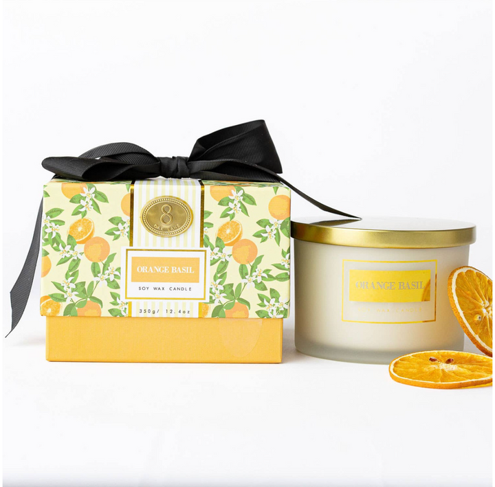 Orange Basil 3-Wick Boxed Soy Wax Candle
