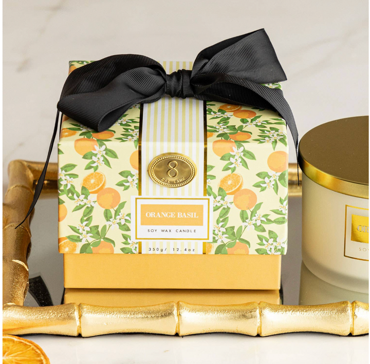 Orange Basil 3-Wick Boxed Soy Wax Candle