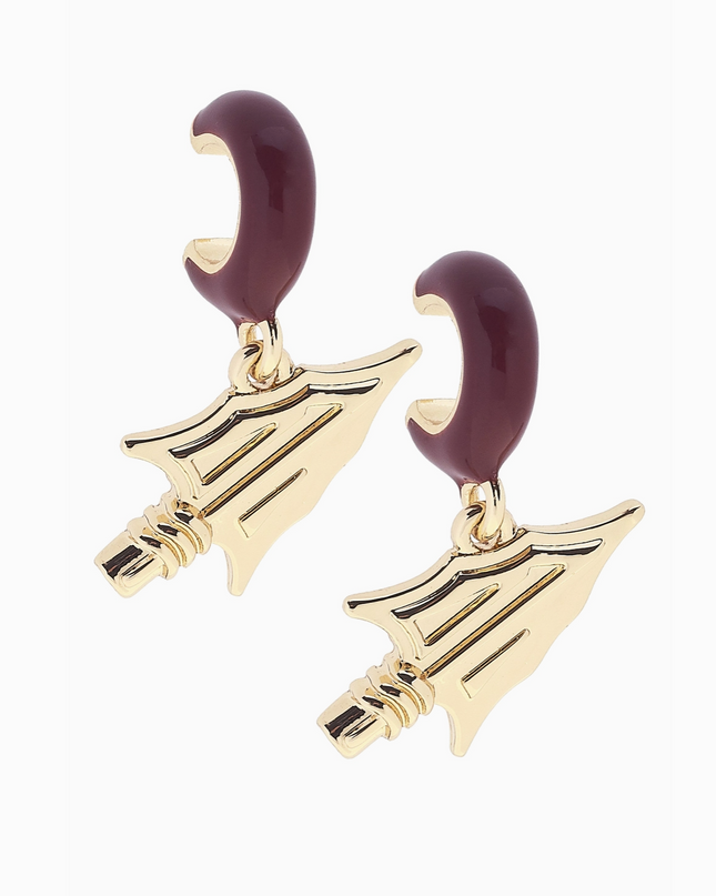 Florida State Seminoles Logo Huggie Hoop Earrings