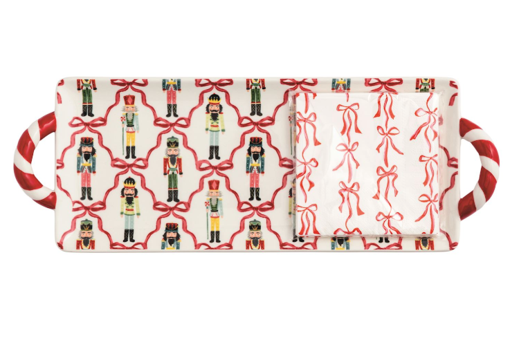 Nutcracker Hostess Tray Set