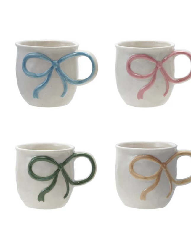 18 oz. Stoneware Mug with Bow Handles
